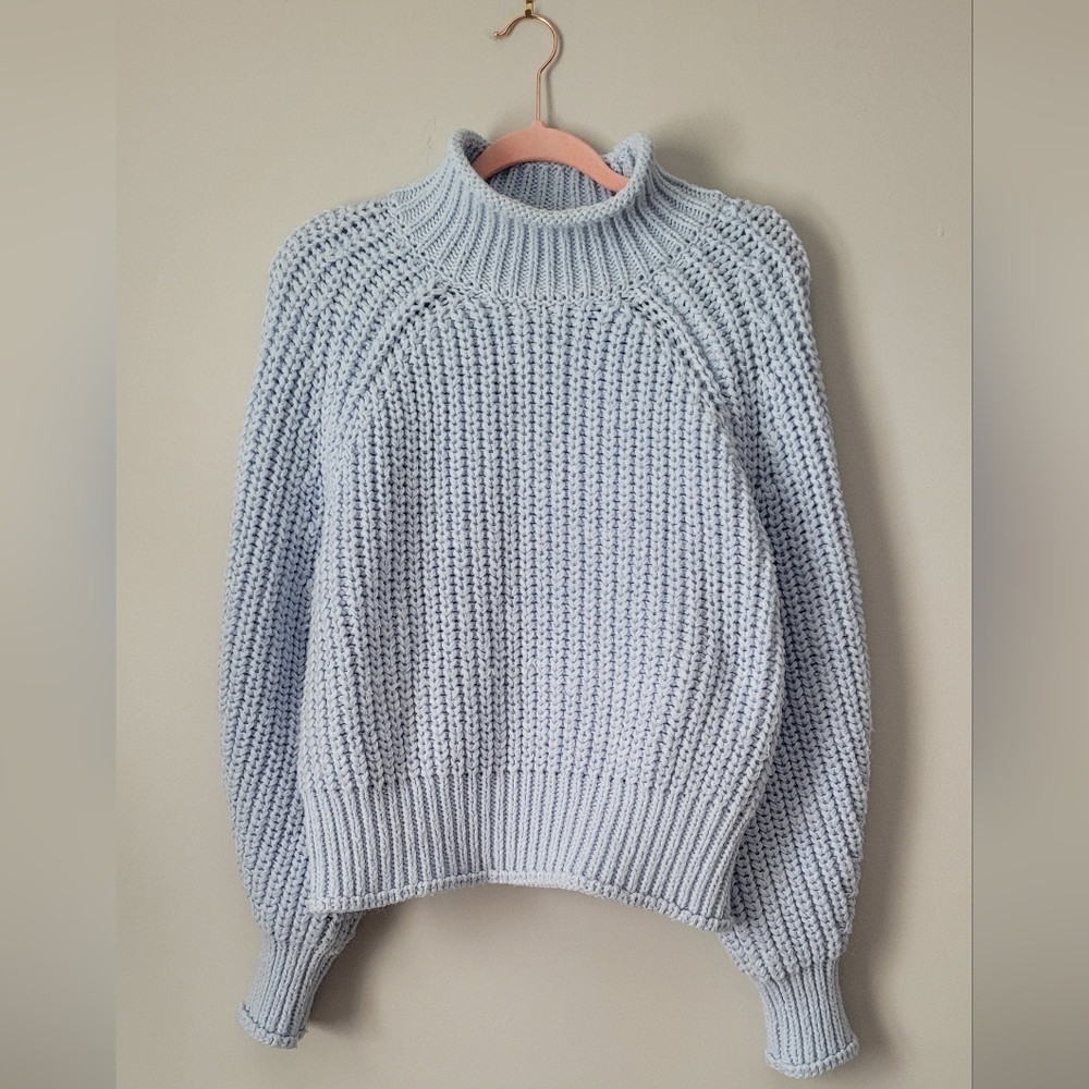 H&M Soft Blue Turtleneck Sweater